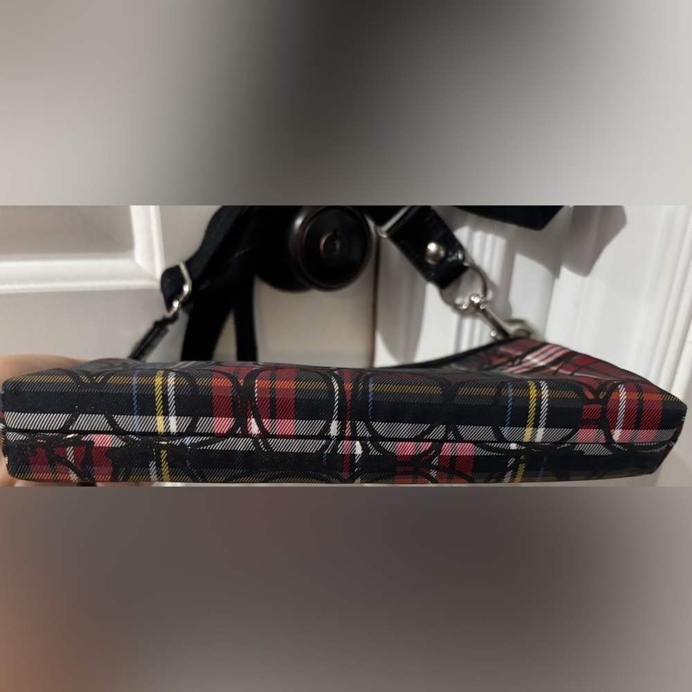 Coach Plaid Tartan Poppy Crossbody Bag - Picture 7 of 9